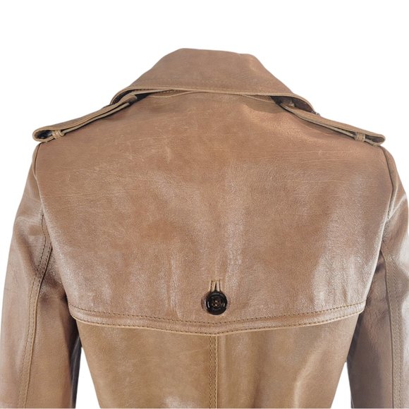 Gucci Brown Belted Leather Jacket - Picture 6 of 10